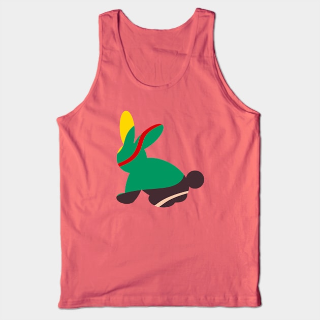 Rabbit Silhouette with an Abstract Pattern Tank Top by Protshirtdesign